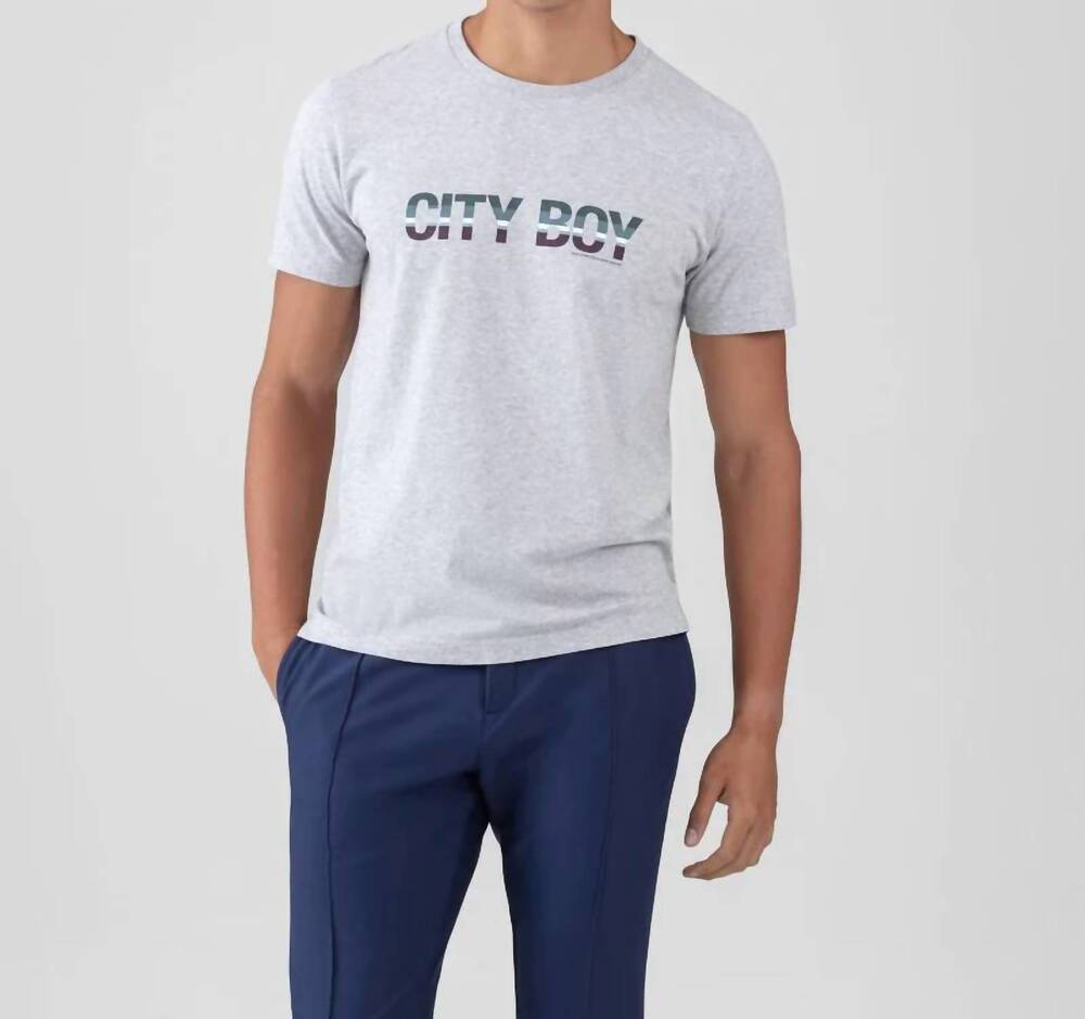 NEW RON DORFF organic cotton city boy short sleeve t-shirt in heather grey